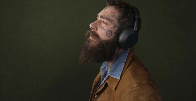 Post Malone ANC headphones for the music campaign